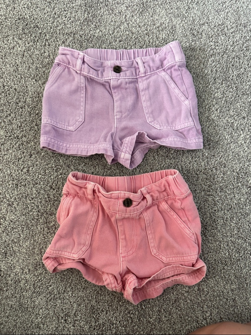 Cat & Jack 2T Toddler Cotton Pull-On Shorts - Pink & Lavender